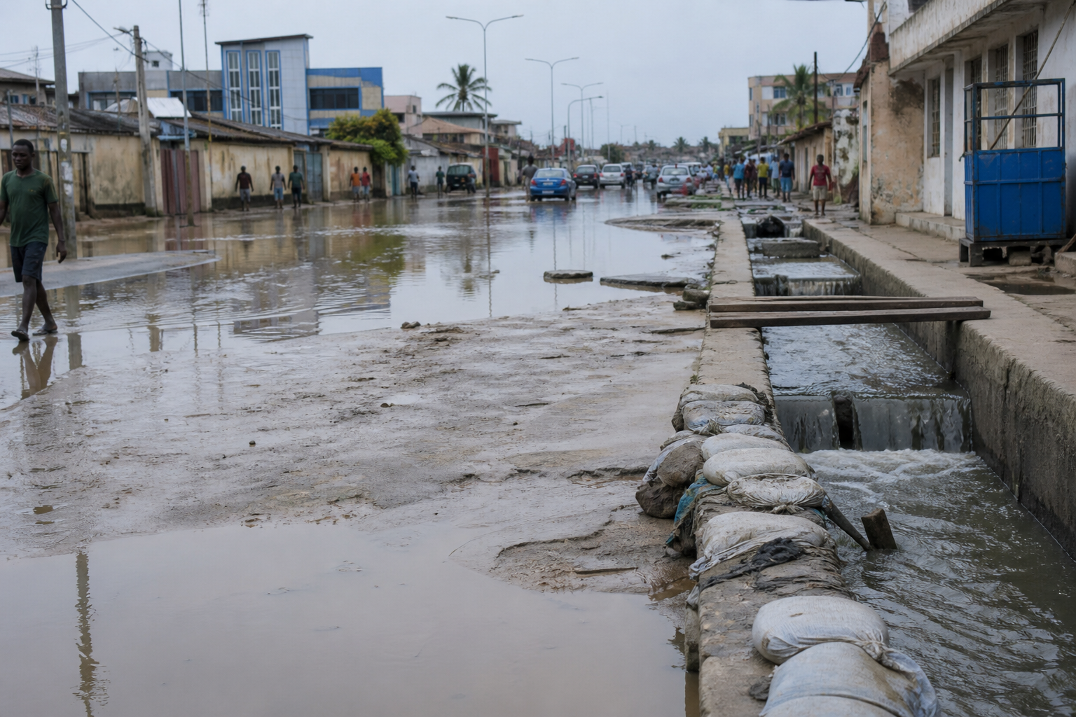 Situation de terrain en période de fortes pluies
